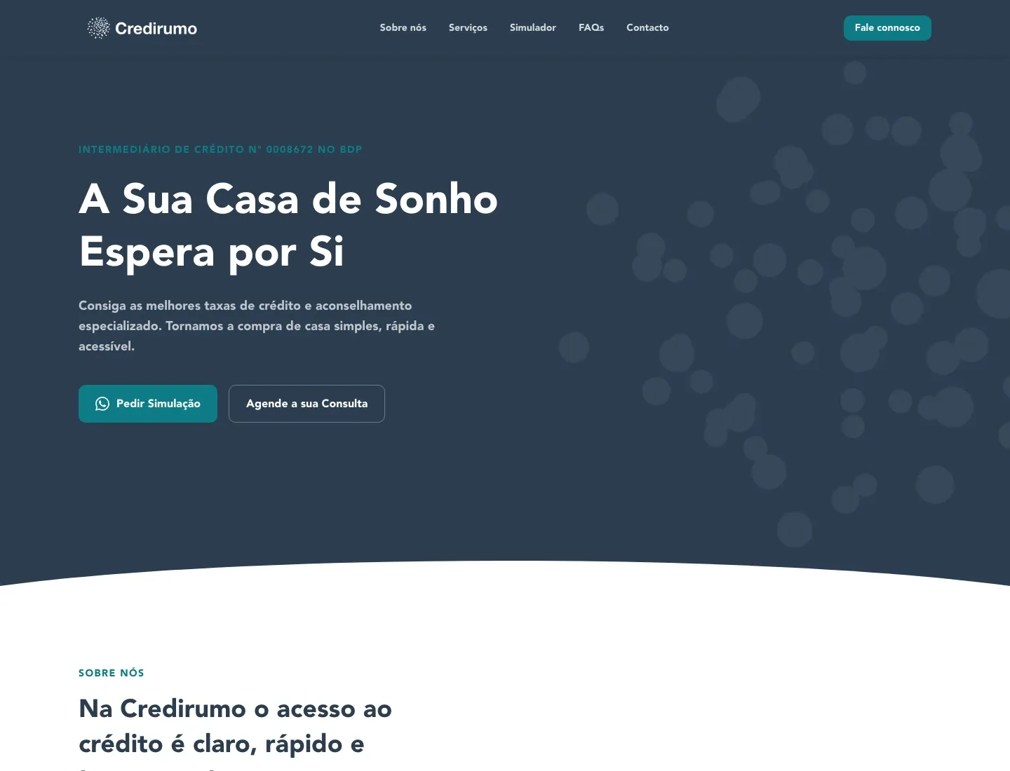 Página inicial de credirumo.com.